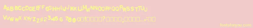 Pulp Stories Font – Yellow Fonts on Pink Background