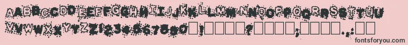 フォントPulpatone – ピンクの背景に黒い文字
