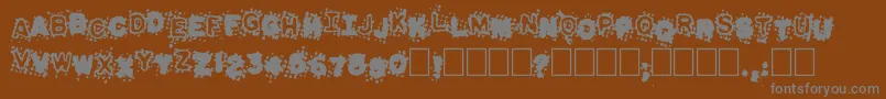 Pulpatone Font – Gray Fonts on Brown Background