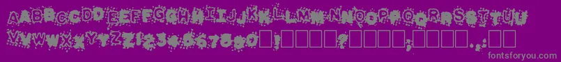 Pulpatone Font – Gray Fonts on Purple Background