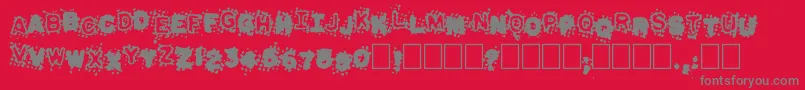 Pulpatone Font – Gray Fonts on Red Background