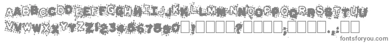 Pulpatone-fontti – harmaat kirjasimet valkoisella taustalla