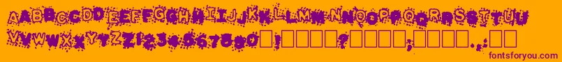 Pulpatone Font – Purple Fonts on Orange Background