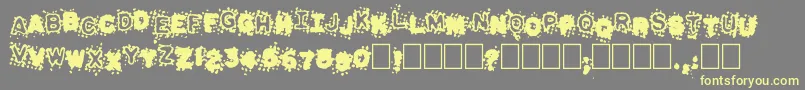 Шрифт Pulpatone – жёлтые шрифты на сером фоне