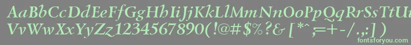 Lazurski ffy Font – Green Fonts on Gray Background