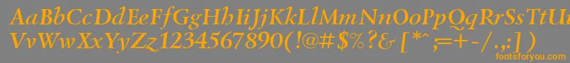 Lazurski ffy Font – Orange Fonts on Gray Background