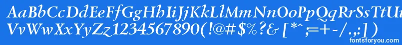 Lazurski ffy-Schriftart – Weiße Schriften auf blauem Hintergrund