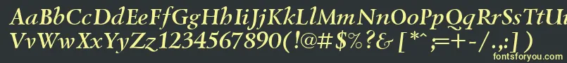 Lazurski ffy Font – Yellow Fonts on Black Background