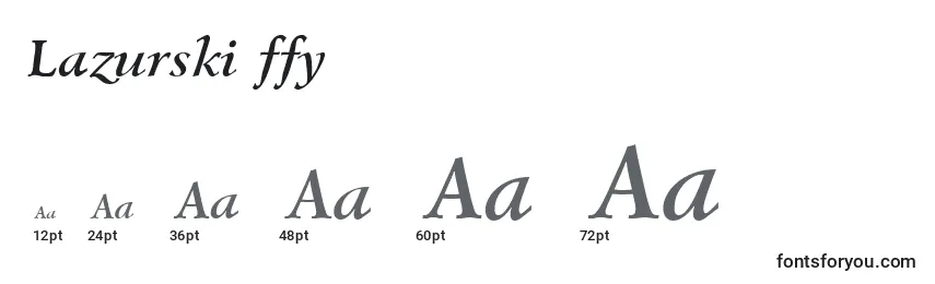 Größen der Schriftart Lazurski ffy