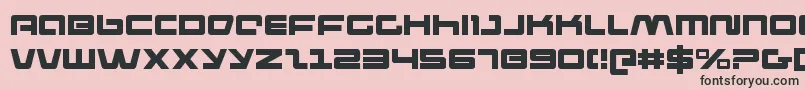 pulserifle-Schriftart – Schwarze Schriften auf rosa Hintergrund