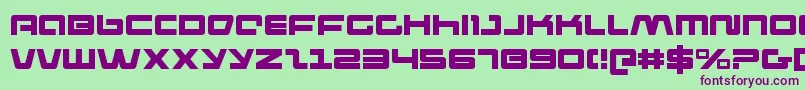 Шрифт pulserifle – фиолетовые шрифты на зелёном фоне
