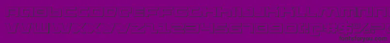 フォントpulserifle3d – 紫の背景に黒い文字