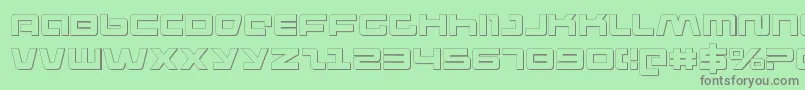 pulserifle3d Font – Gray Fonts on Green Background