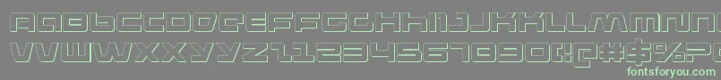 pulserifle3d Font – Green Fonts on Gray Background