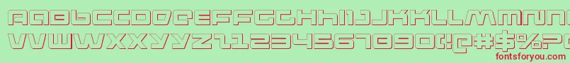 pulserifle3d Font – Red Fonts on Green Background