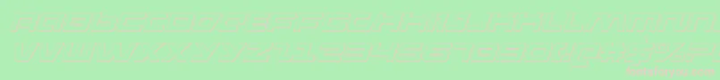 Fonte pulserifle3di – fontes rosa em um fundo verde