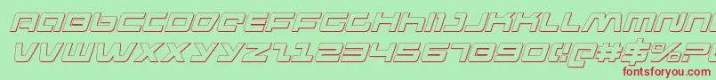 pulserifle3di Font – Red Fonts on Green Background