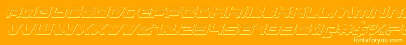 pulserifle3di Font – Yellow Fonts on Orange Background