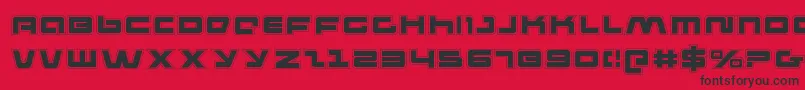 pulserifleacad Font – Black Fonts on Red Background