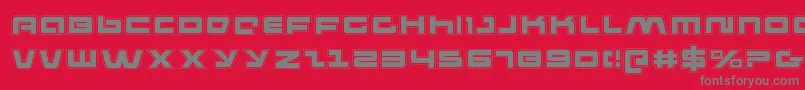pulserifleacad Font – Gray Fonts on Red Background