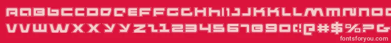 pulserifleacad Font – Pink Fonts on Red Background