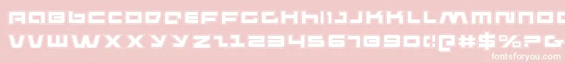 pulserifleacad-Schriftart – Weiße Schriften auf rosa Hintergrund