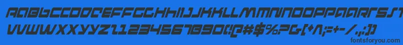 pulserifleci Font – Black Fonts on Blue Background