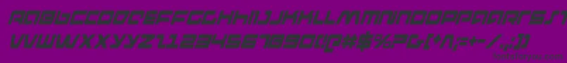 フォントpulserifleci – 紫の背景に黒い文字