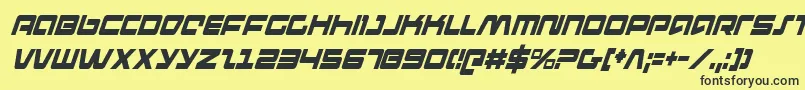 pulserifleci Font – Black Fonts on Yellow Background