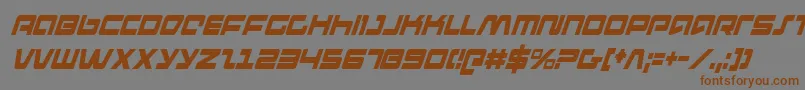 pulserifleci Font – Brown Fonts on Gray Background