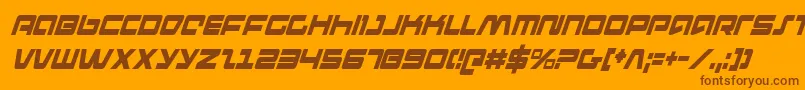 pulserifleci Font – Brown Fonts on Orange Background