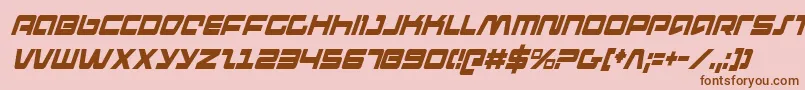 pulserifleci Font – Brown Fonts on Pink Background