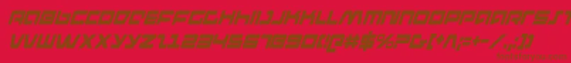 pulserifleci Font – Brown Fonts on Red Background
