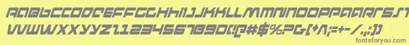 pulserifleci Font – Gray Fonts on Yellow Background
