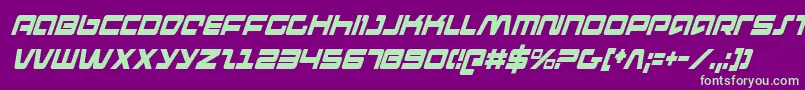 pulserifleci Font – Green Fonts on Purple Background