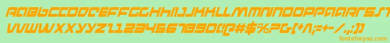 pulserifleci Font – Orange Fonts on Green Background