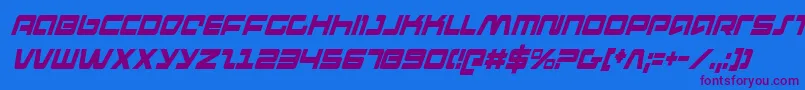 pulserifleci Font – Purple Fonts on Blue Background