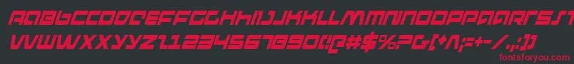 pulserifleci Font – Red Fonts on Black Background