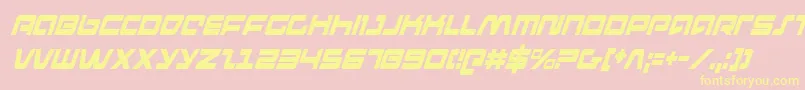 pulserifleci-Schriftart – Gelbe Schriften auf rosa Hintergrund