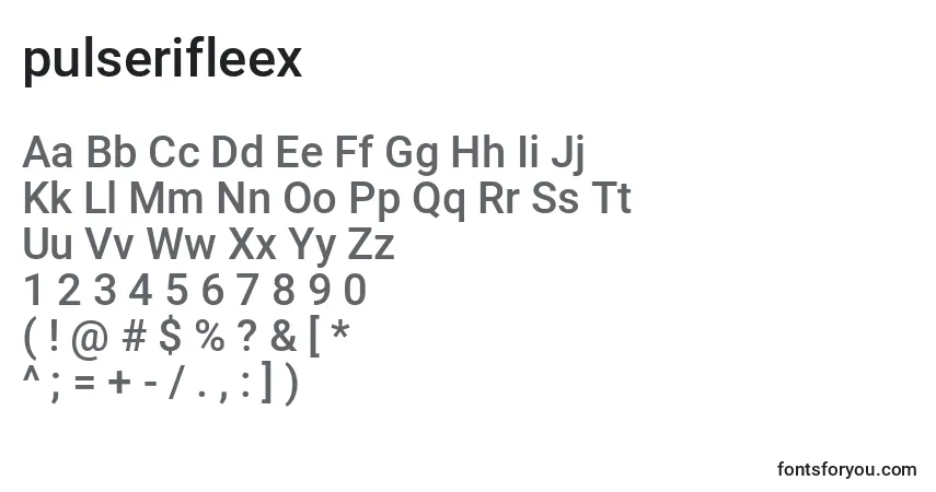 Police Pulserifleex (137497) - Alphabet, Chiffres, Caractères Spéciaux