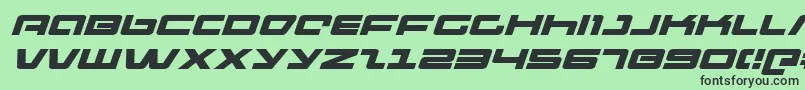 pulserifleexi Font – Black Fonts on Green Background