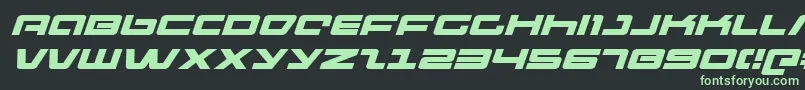 pulserifleexi-fontti – vihreät fontit mustalla taustalla