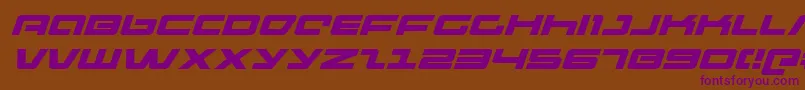 pulserifleexi Font – Purple Fonts on Brown Background