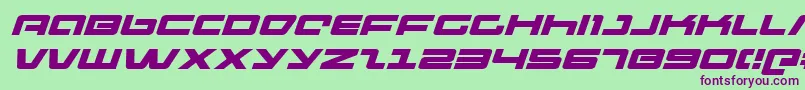 pulserifleexi Font – Purple Fonts on Green Background