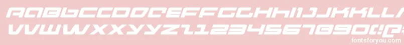 pulserifleexi-Schriftart – Weiße Schriften auf rosa Hintergrund