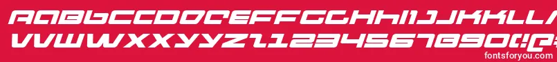 pulserifleexi-fontti – valkoiset fontit punaisella taustalla