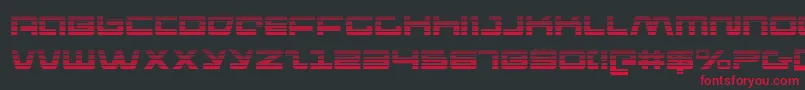 pulserifleg-Schriftart – Rote Schriften auf schwarzem Hintergrund