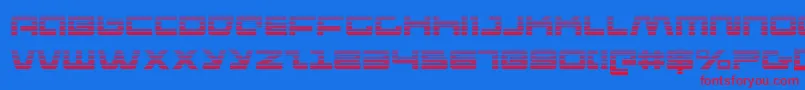pulserifleg Font – Red Fonts on Blue Background