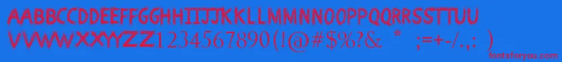 DeathBranch Font – Red Fonts on Blue Background