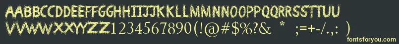 DeathBranch Font – Yellow Fonts on Black Background